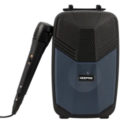 Geepas Portable Bluetooth Speaker GMS11156 – with Microphone, LED Light & USB/TF/FM/AUX Support