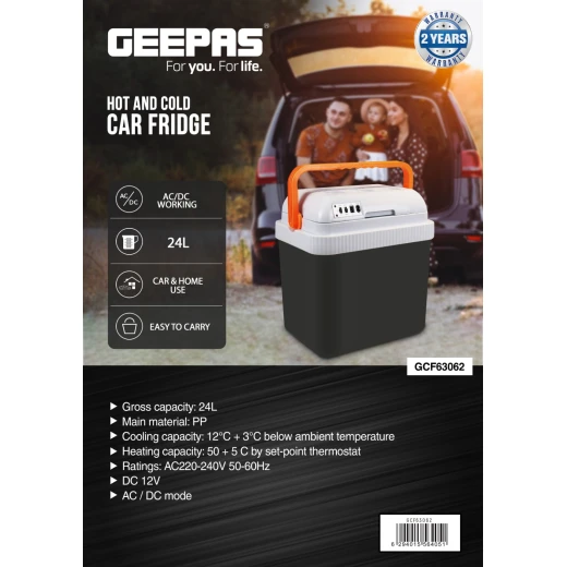 Geepas 24L Hot and Cold Car Fridge – Portable AC/DC Mini Refrigerator for Home, Office & Outdoor Use - GEEPAS - Image 8