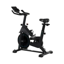 Geepas GFT90005 Spin Bike – Bluetooth Indoor Cycling Bike with Digital Display, 6kg Flywheel, Adjustable Resistance, Black