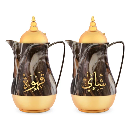 طقم دلة قهوة و شاي رويال فورد رخامي مزدوج الجدار تسريب محمي تصميم متعدد الألوان سعة 1 لتر طقم دلة قهوة و شاي رويال فورد رخامي مزدوج الجدار تسريب محمي تصميم متعدد الألوان سعة 1 لتر