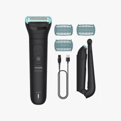 Philips Body Groomer 5000 Series, Triple Protect Shave System, Wet & Dry, 100 Min Run Time, Back Attachment, BG5475/15