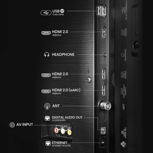 تلفزيون QLED ذكي 50 بوصة بدقة 4K – تقنية Quantum Dot، معدل تحديث 120 هرتز، صوت Dolby Atmos، نظام VIDAA U7، تصميم بدون حواف من هايسنس - هيسنس - Image 8
