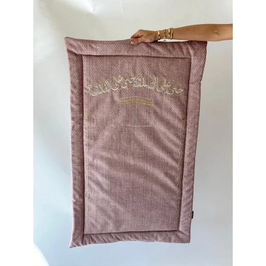 Pink tweed Velvet Prayer Mat 120*73*2 - Al Baraka - Image 2