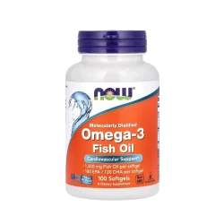 NOW Foods, Omega-3 Fish Oil, 1,000 mg, 180 EPA - 120 DHA, 100 Softgels