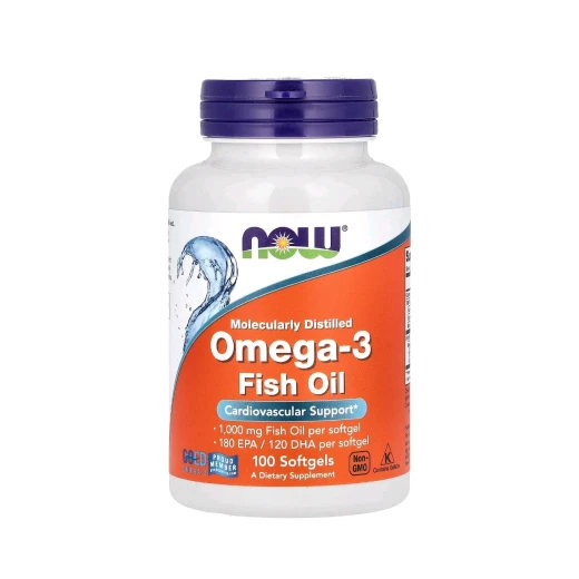 NOW Foods, Omega-3 Fish Oil, 1,000 mg, 180 EPA - 120 DHA, 100 Softgels