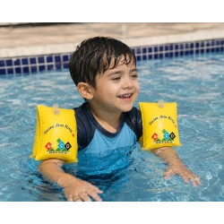 Sensoria, Kids Inflatable Swim Arm Bands | Swimming Learning Aid (assorted color :blue , yellow or organge )