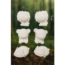 Forest animals (6 items , 3 different gypsums models) for coloring