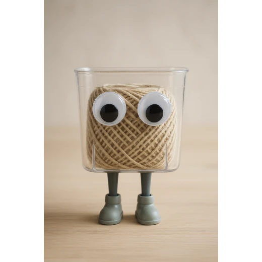 Creative Storage Box  – Transparent Plastic, Adhesive Legs, Fun Character Design for Toys, Stationery, and Craft Supplies - sensoria - Image 5