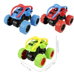 Friction-Powered Cars assorted colors_Car Toys Mini Four-wheel Drive Stunt Rolling Inertial Off-road Vehicle Children Simulation Model Funny Gift for Kids Boys