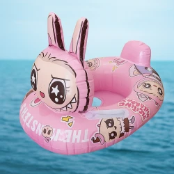 Sensoria, Labubu Inflatable Swimming Seat – 70cm Safe and Durable Pool Float with Handles for Kids