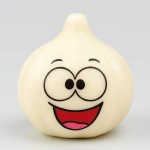 1 Piece of white Squishy garlic theme around 4.5 cm length  - sensoria