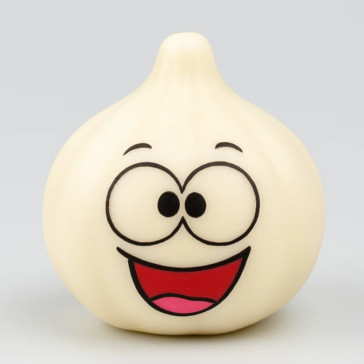 1 Piece of white Squishy garlic theme around 4.5 cm length 1 Piece of white Squishy garlic theme around 4.5 cm length