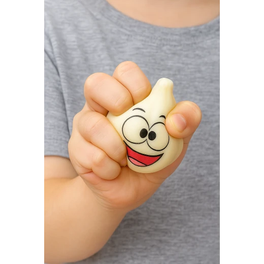 1 Piece of white Squishy garlic theme around 4.5 cm length  - sensoria - Image 3