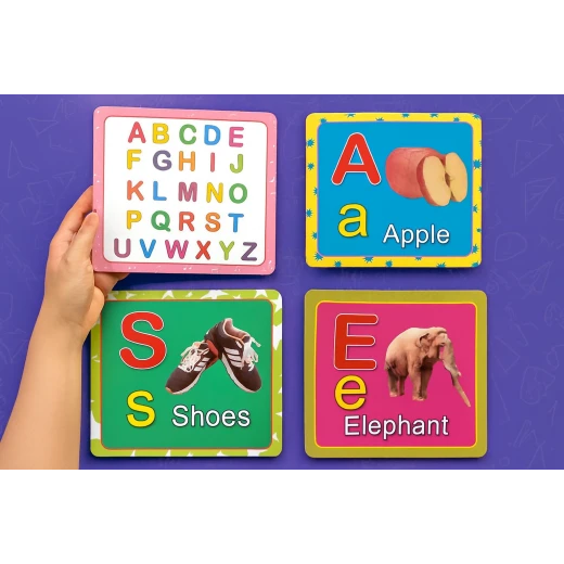 بطاقات تعليمية حسية لتعليم الحروف الإنجليزية – بطاقات متينة مع صور واقعية للأطفال مقاس 19×17 سم من سنسوريا - سنسوريا - Image 2