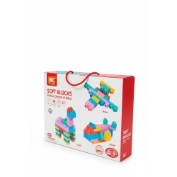 Sensoria Soft Lego Blocks, 88 Pieces Educational Building Set, Child-Safe & Easy to Clean, Encourages Creativity, Motor Skills & Early Learning