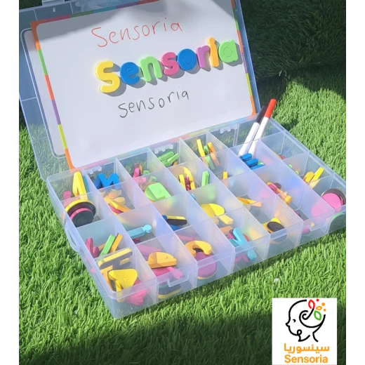 سينسوريا ، صندوق الاحرف الانجليزي المغناطيسية التعليمي 106 قطع سينسوريا ، صندوق الاحرف الانجليزي المغناطيسية التعليمي 106 قطع