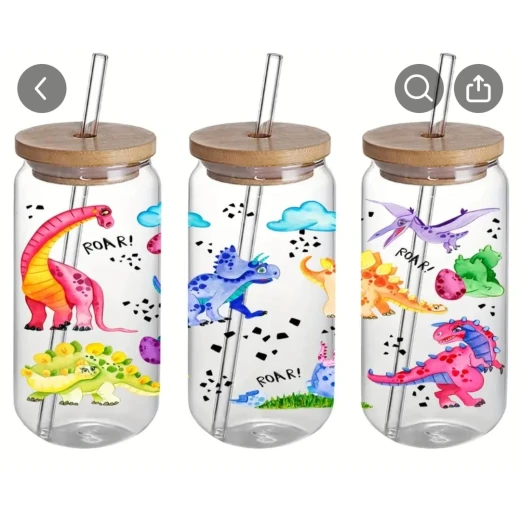 Alia's Gifts Decorate Dinosaur Glass Tumbler - Alia Gift - Image 2