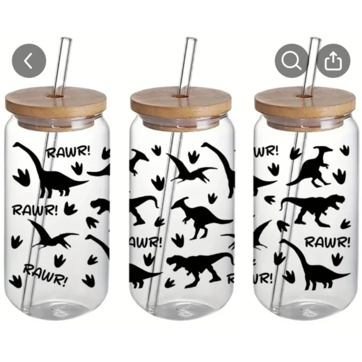Alia's Gifts Decorate Dinosaur Glass Tumbler - Alia Gift - Image 4