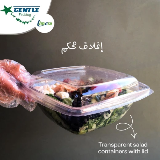 علب حفظ طعام بغطاء منفصل 1000 مل - شفاف - 50 قطعة - جينتل باكنج - Image 2