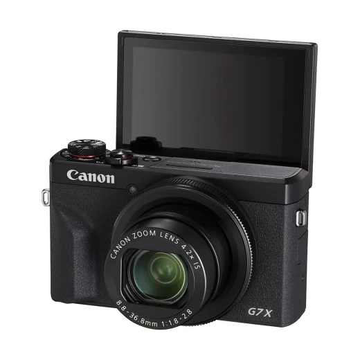 كاميرا كانون ديجيتال  PowerShot G7 X Mark III – طراز  3637C002AA | 20.1 ميجابكسل، تكبير بصري 4.2×، فيديو 4K وشاشة قابلة للطّي للبث والفلوق
