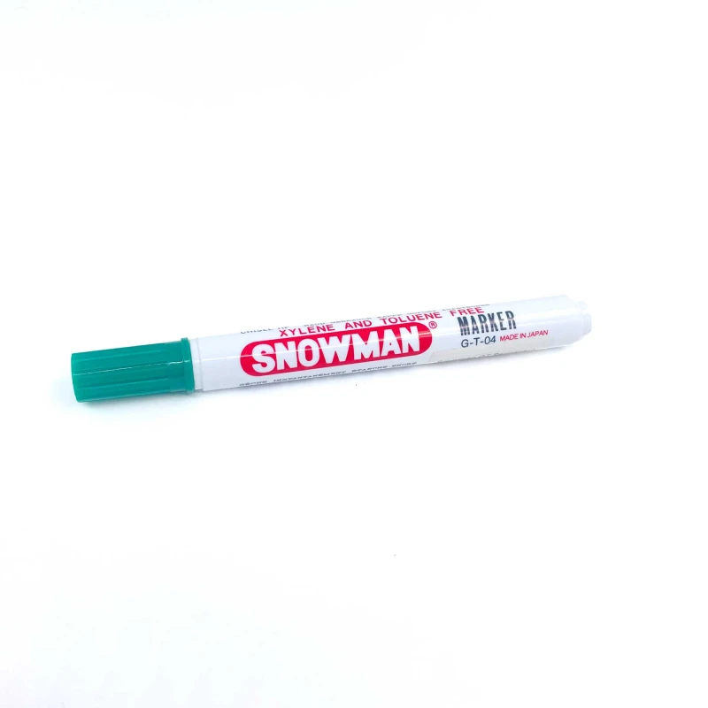Snowman G12T Permanent Chisel Marker Green - Snowman