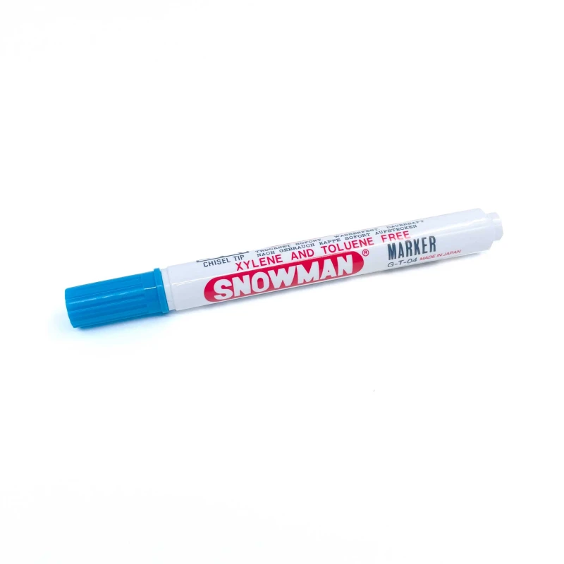 Snowman G12T Permanent Chisel Marker Light Blue - Snowman