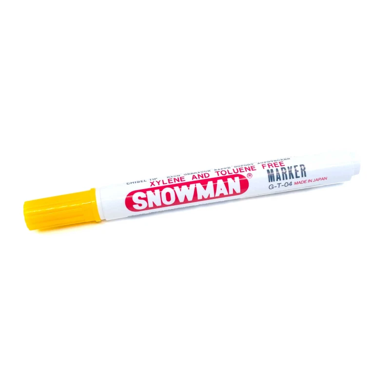 Snowman G12T Permanent Chisel Marker Yellow - Snowman
