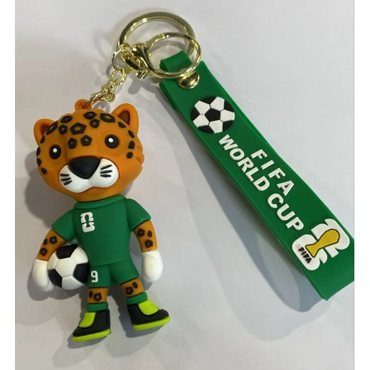 Leopard Football World Cup Keychain – Premium Leopard Print Football Keychain Inspired by FIFA World Cup, Durable Metal Finish 10cm Collectible Souvenir, Lightweight Stylish Accessory for Keys and Bags, Perfect Gift for Football Fans and Sports Lovers
