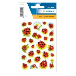Sticker Decor Ladybirds & Flowers