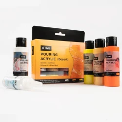 Miya Himi Pouring Acrylic Paint 4colorsX2 Oz Desert Theme