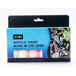 Miya Himi Acrylic Paint Glow In The Dark Bottle Set, 6colors/60ml