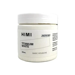 Miya Himi Gouache Paint 200ml Bottle, Titanium White