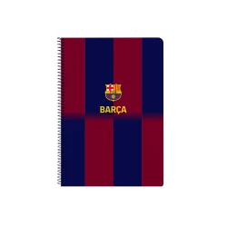 Safta FC Barcelona 1st Team 25/26 Hardcover Folio Notebook 80 Sheets – Durable notebook with official FC Barcelona design, hard cover protection, 80 pages, large format, ideal for school, notes, and daily writing.