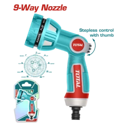 Total Plastic Trigger Nozzle 9 Pattern Spray Nozzle - THWSG6091