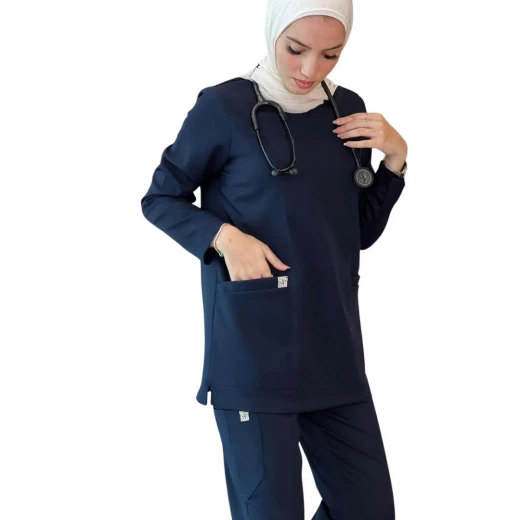 سكراب طبي باللون الكحلي سايز اكس سمول من  ذا سكراب بروجكت - ذا سكراب - Image 3