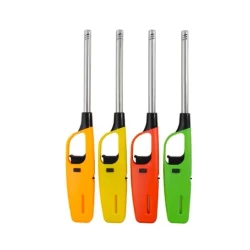 Large Gas Lighter with Safety Lock, Ideal for Kitchen, BBQ & Outdoor Use, Assorted Color
