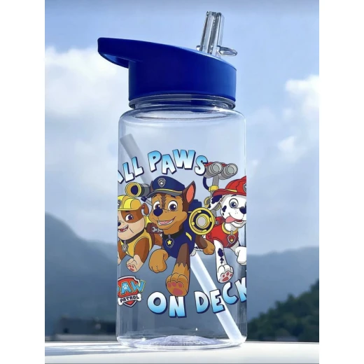 Paw Patrol Kids Water Bottle with Straw – Blue - Paw Patrol - Image 2