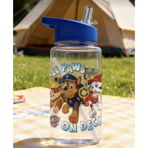 Paw Patrol Kids Water Bottle with Straw – Blue Paw Patrol Kids Water Bottle with Straw – Blue