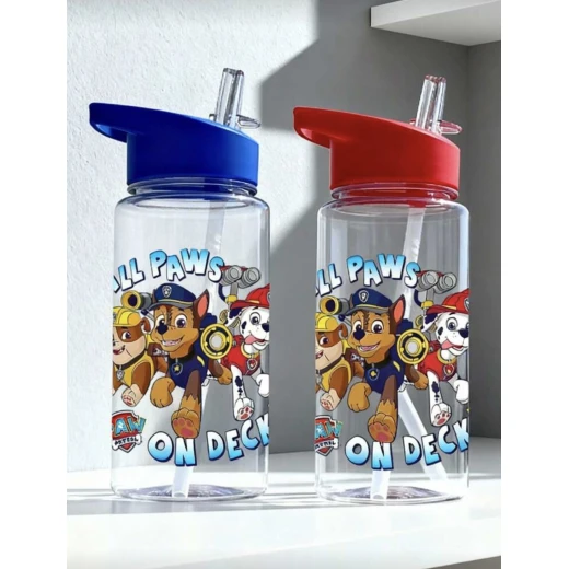Paw Patrol Kids Water Bottle with Straw – Blue - Paw Patrol - Image 3