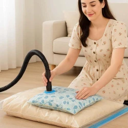 Vacuum Storage Bag 100×70 cm 1 Piece Large Space Saving Compression Bag for Clothes, Bedding and Bulk Storage Protects from Dust, Moisture and Insects