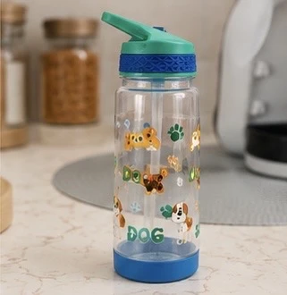 Kids Water Bottle 600ml with Straw & Carry Handle – Cute Dog Design – Leakproof - Cool Gear - Image 5
