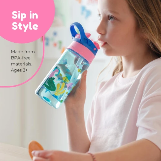 Kids Water Bottle 600ml with Straw & Carry Handle – Cute Dog Design – Leakproof - Cool Gear - Image 7