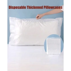 5PCS Disposable Thickened Pillowcases  Non Woven Breathable Pillow Covers for Hotels, Travel, Beauty Salons & Home Use