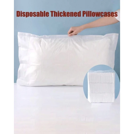 5PCS Disposable Thickened Pillowcases Non Woven Breathable Pillow Covers for Hotels, Travel, Beauty Salons & Home Use 5PCS Disposable Thickened Pillowcases Non Woven Breathable Pillow Covers for Hotels, Travel, Beauty Salons & Home Use