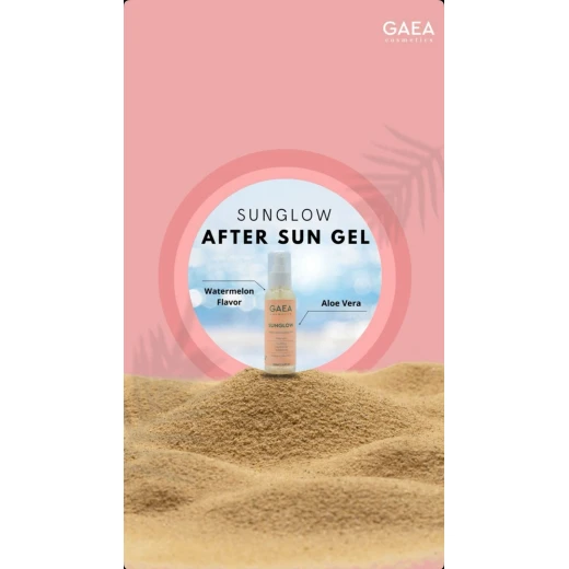 Gaea Sunglow Watermelon-Scented Aloe Vera Gel – Enhances and Prolongs Your Tan for Radiant Summer Skin Gaea Sunglow Watermelon-Scented Aloe Vera Gel – Enhances and Prolongs Your Tan for Radiant Summer Skin