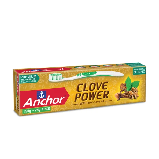 Anchor Clove Power Toothpaste 175g. – with Free Toothbrush