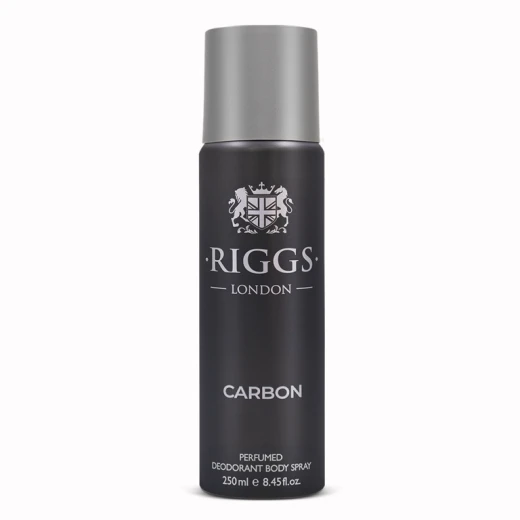 Riggs London Carbon Body Spray, 250ml Deodorant for Men Riggs London Carbon Body Spray, 250ml Deodorant for Men