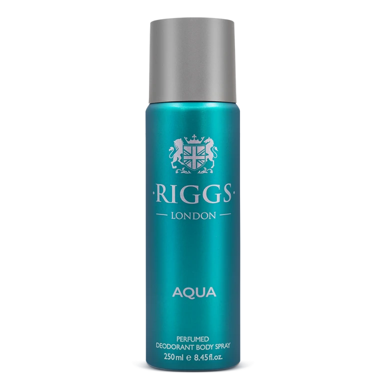 Riggs London Aqua Body Spray – 250ml Deodorant for Men - Riggs