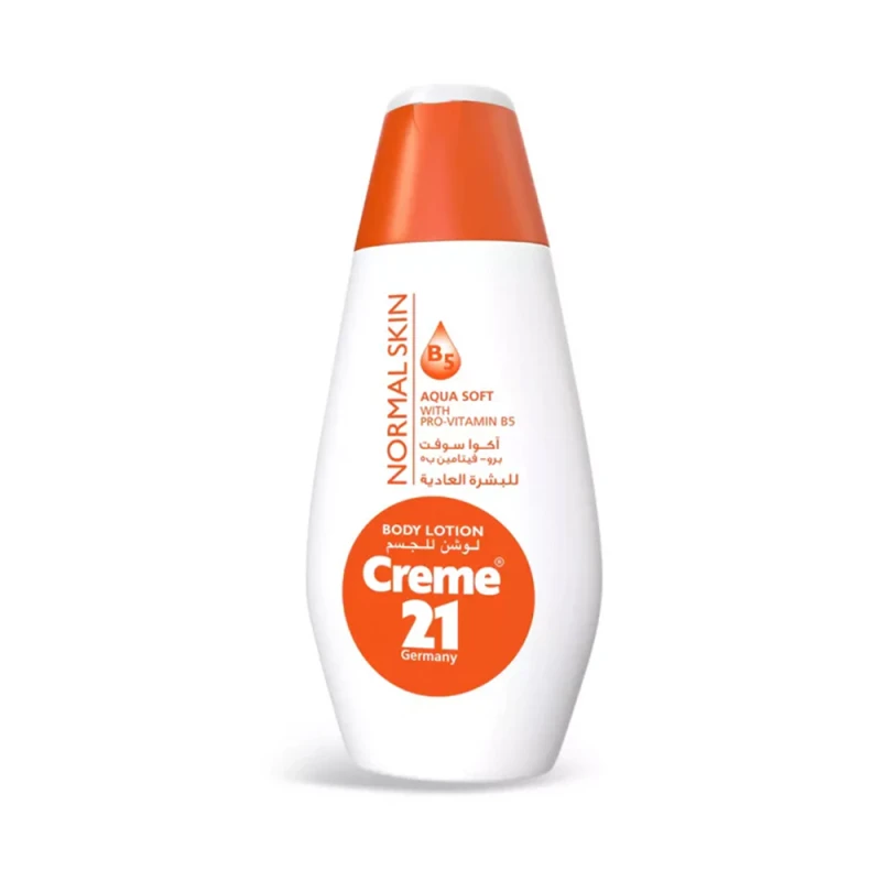 Creme 21 Aqua Soft Body Lotion 400ml, Lightweight Moisturizing Lotion for Normal Skin, Hydrates, Softens, and Protects Skin for All-Day Comfort - Creme 21