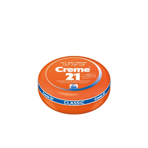 Creme 21 All Day Cream 150ml, Intensive Moisturizing Cream with Vitamin E, Protects and Rejuvenates Skin, Keeps It Fresh, Balanced, and Hydrated All Day